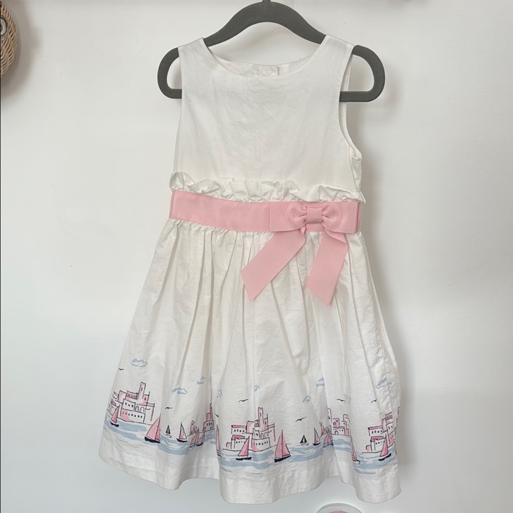 Charming Pink and White Kids Dress